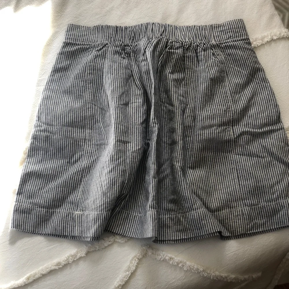 J. Crew Blue and white stripe pull-on linen skirt XS - Picture 7 of 8